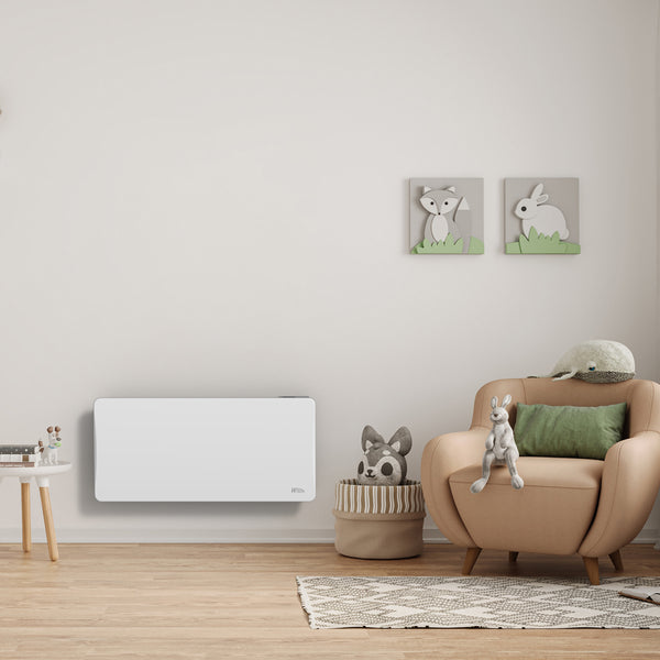 Radiateur à inertie céramique 2000 W mural –  blanc – thermostat LCD