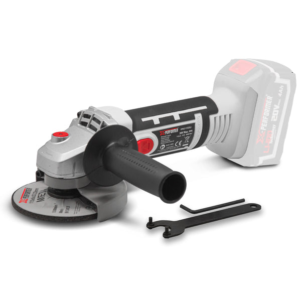 Meuleuse d’angle sans fil 20V – disque 115 mm – avec disque – sans batterie – X-Performer