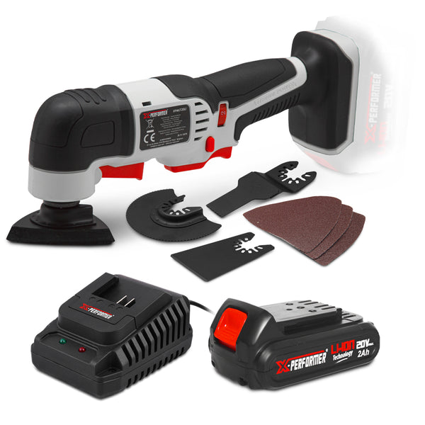 Outil multifonctions sans fil 20V – avec batterie 2Ah & chargeur 1H – X-Performer