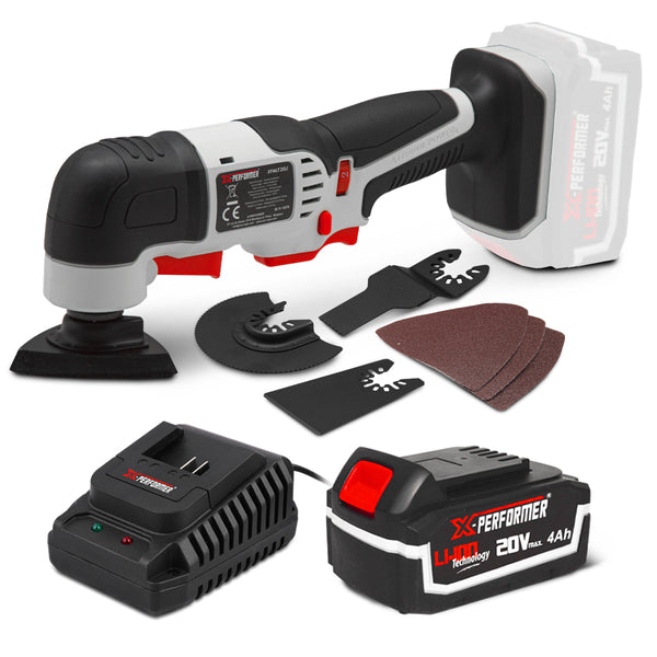 Outil multifonctions sans fil 20V – avec batterie 4Ah & chargeur 2H – X-Performer