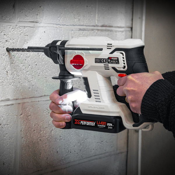 Marteau perforateur sans fil 20V  – avec batterie & chargeur – X-Performer