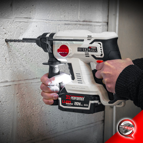 Marteau perforateur sans fil 20V avec moteur à induction –  sans batterie –  X-Performer