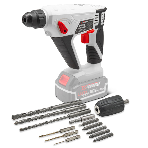 Marteau perforateur sans fil 20V  – compact & puissant –  sans batterie –  X-Performer