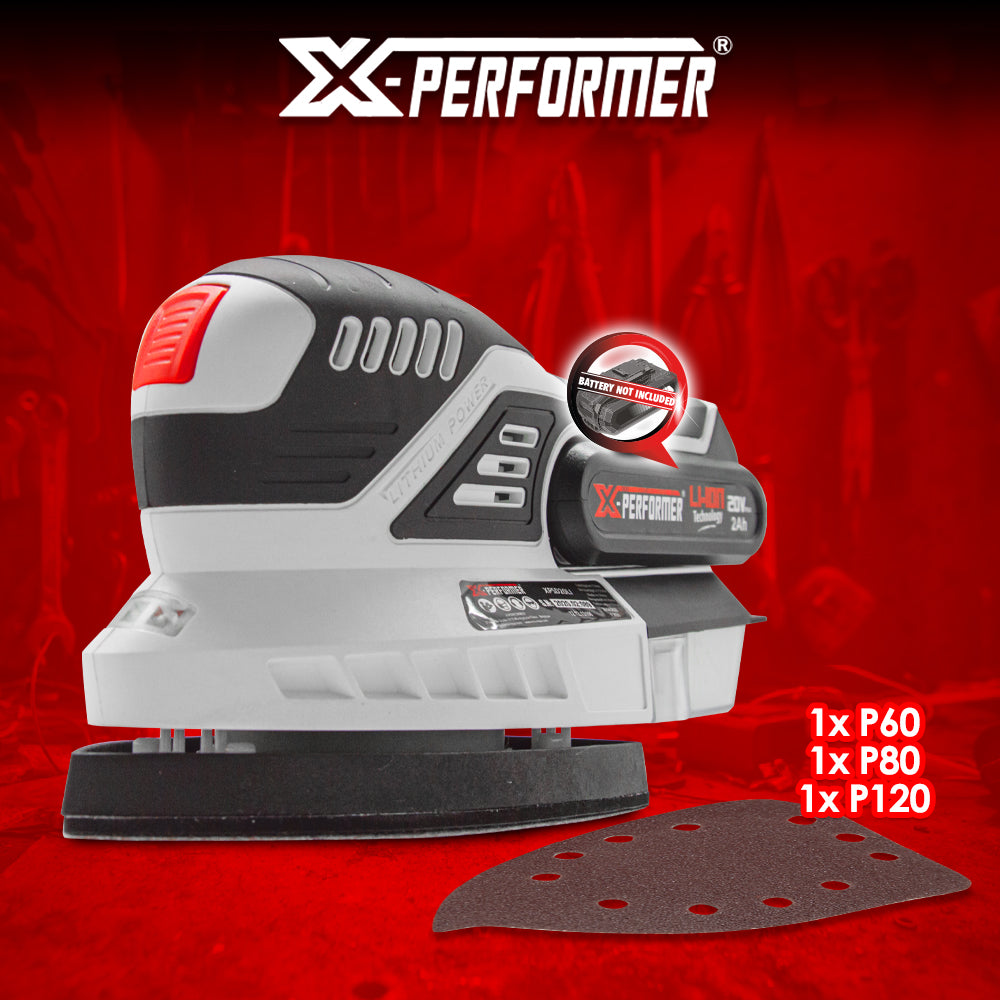 Triangular Sander Cordless triangular sander X-Performer 20V – 20,200 oscillations/min ...