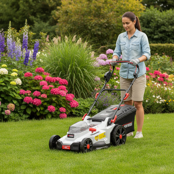 Cordless Lawn Mower 20V Max – 43 cm – Mulching – without Battery or Charger – X-Performer