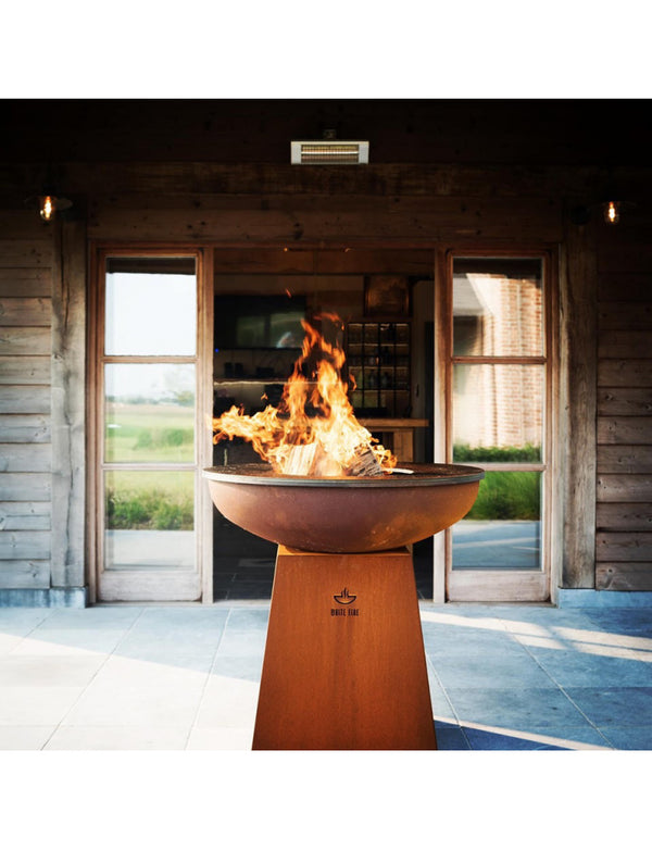 Barbecue Acier Corten Ø99 cm – WHITE FIRE – Design Haut de Gamme & Ultra-Résistant